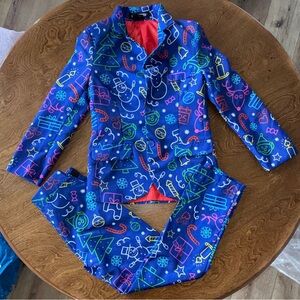 Suitmeister Christmas Suit, boys size 8-10 yo, 2 pieces (jacket and pant)